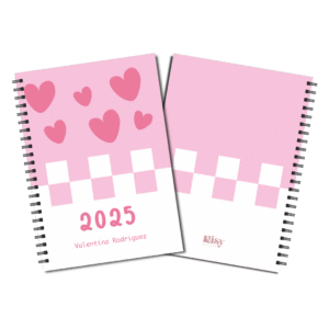 Agenda Personalizada con Corazones