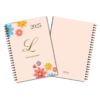 28 Agenda Personalizada con Inicial - Flores