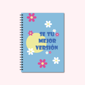 Agenda Personalizada con Frase Flores