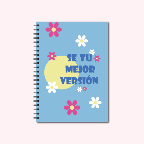Agenda Personalizada con Frase Flores
