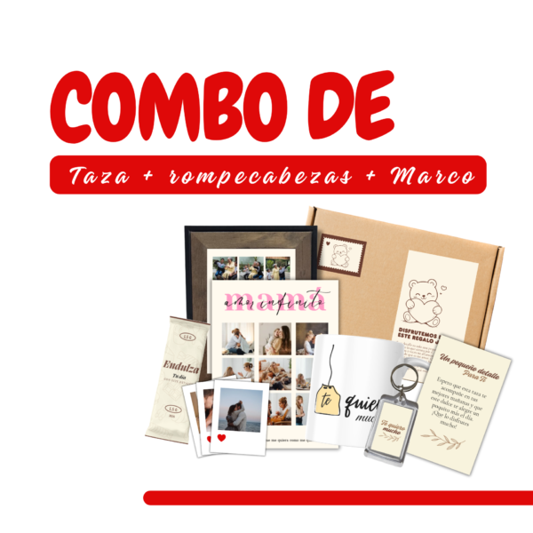 1 Kit Taza + Rompecabezas + Portarretrato